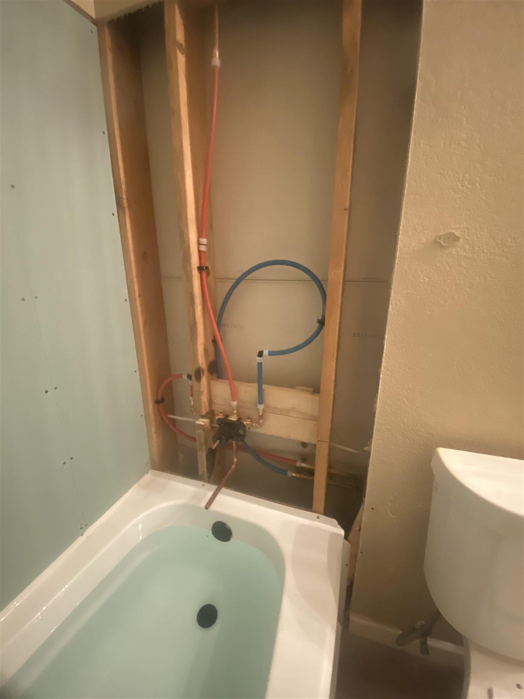 About Tub installation and shower valve replacement