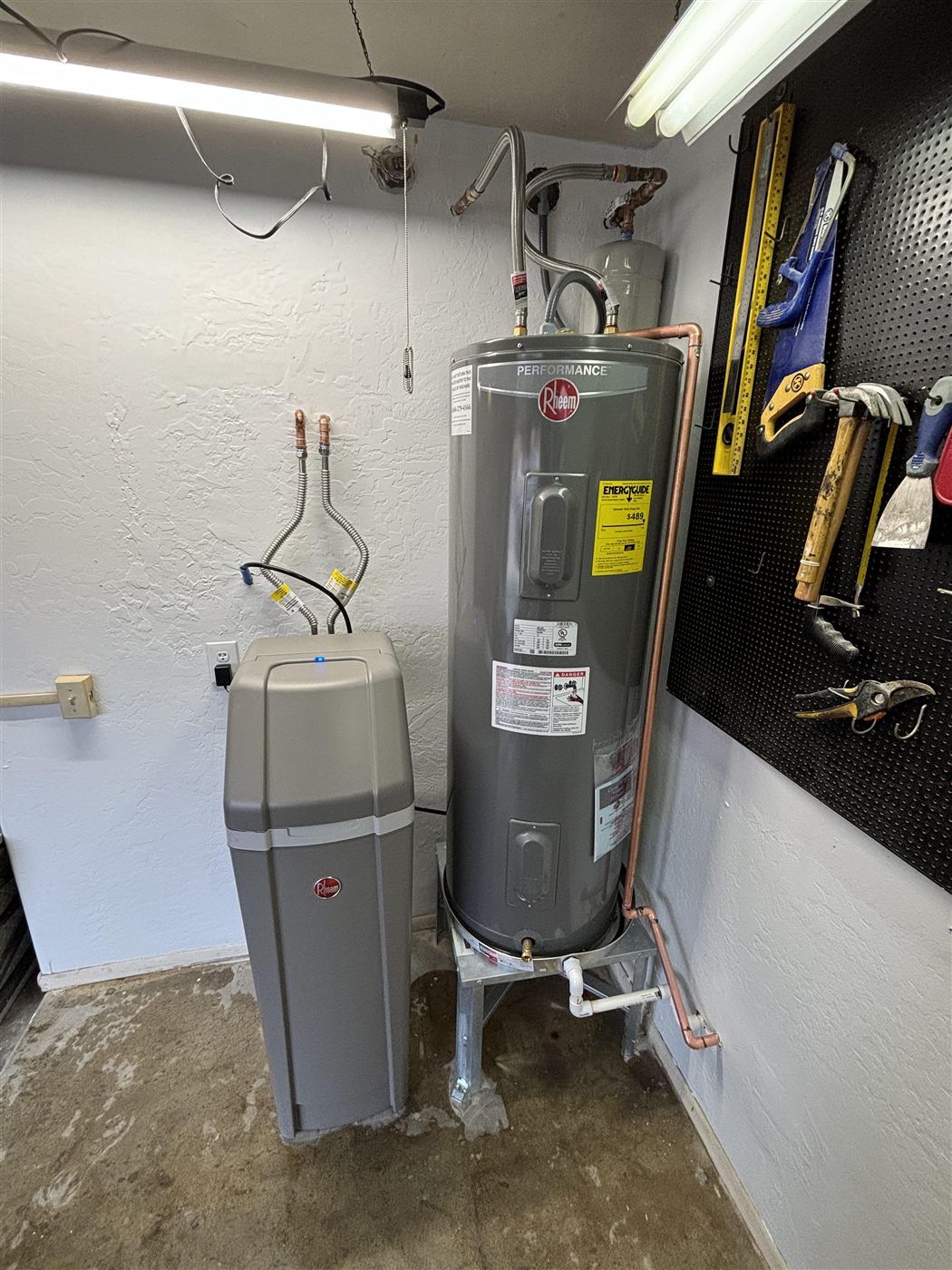 About Water heater and whole-home water softener installation